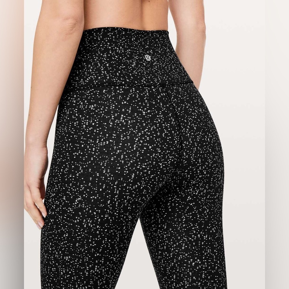Lululemon Wunder Under High Rise Tight 25" Magnetized Jacquard Black White Sz 2 - Picture 4 of 10
